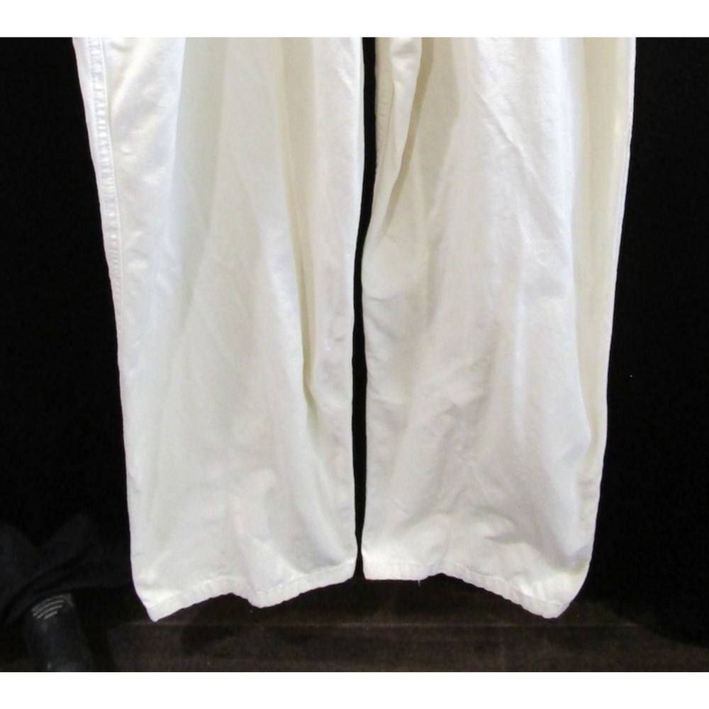 EUC! Zara Ivory Canvas Bib Carpenter Overalls Women Sz M - Picture 11 of 13